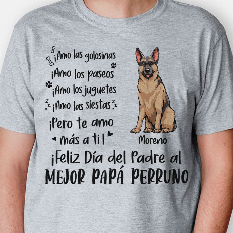 Camiseta Personalizadas, ¡Amo las golosinas ¡Amo los paseos, Spanish Espanol Shirt, Regalos Para Amantes de los Perros, T Shirts Para Crea