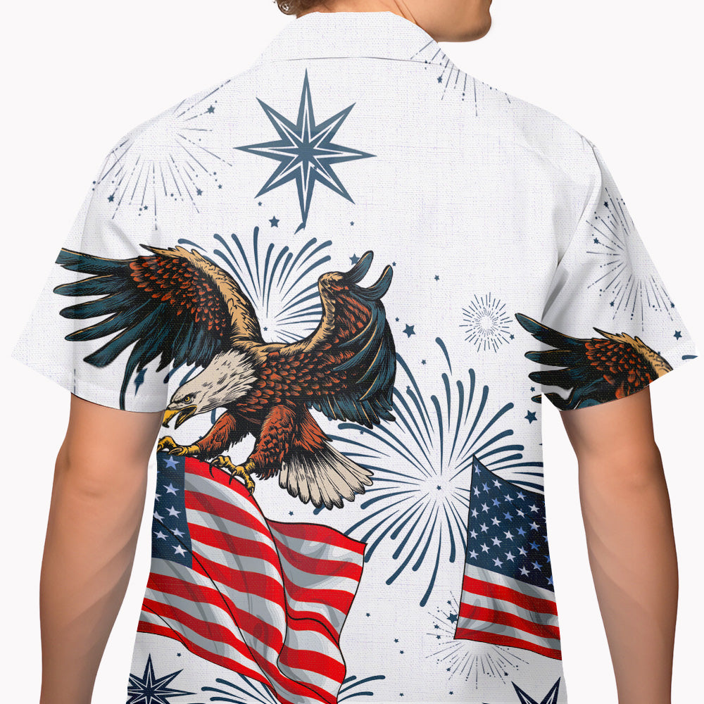 The Eagle 1976-2026 Color Hawaii, 250th Anniversary Of The USA Hawaiian Shirt