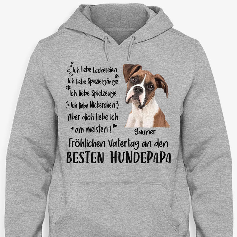 Ich liebe Leckereien, Ich liebe Spaziergänge, Personalisiertes Shirt für Hundeliebhaber, Personalisierte Geschenke, Schöne Muttertagsgeschenke, German Personalized Shirt