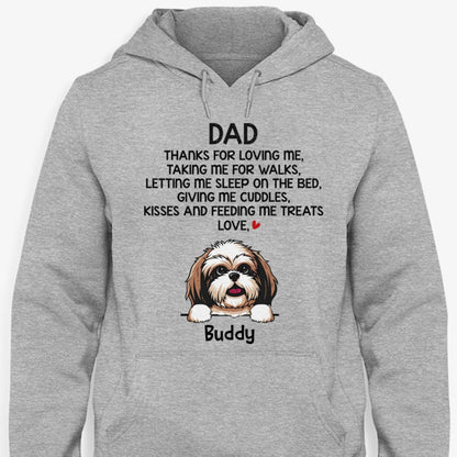 Thanks For Loving Me, Funny Personalized Custom Shirt, Custom Gift for Dog Lovers, Custom Tee