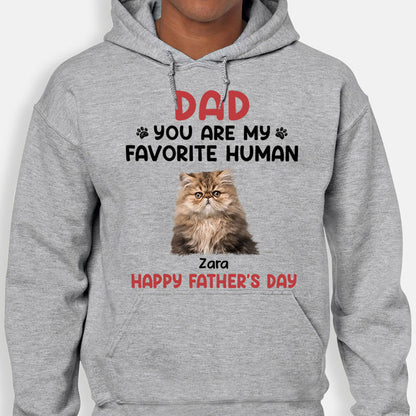 You Are My Favorite Human Cat Version, Personalized Shirt, Gifts For Cat Lovers, Custom Photo