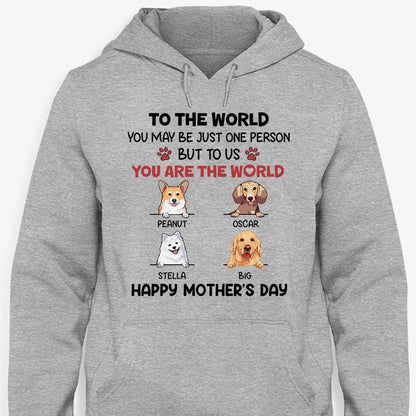 Personalized dog shirt, gift for dog lovers - You are the world, custom photo, custom t-shirt for dog lovers