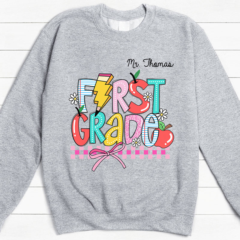Back To School Teacher Shirt, Personalized Grade Shirt, Gifts For Teachers