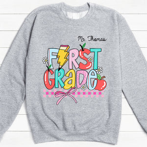 Back To School Teacher Shirt, Personalized Grade Shirt, Gifts For Teachers
