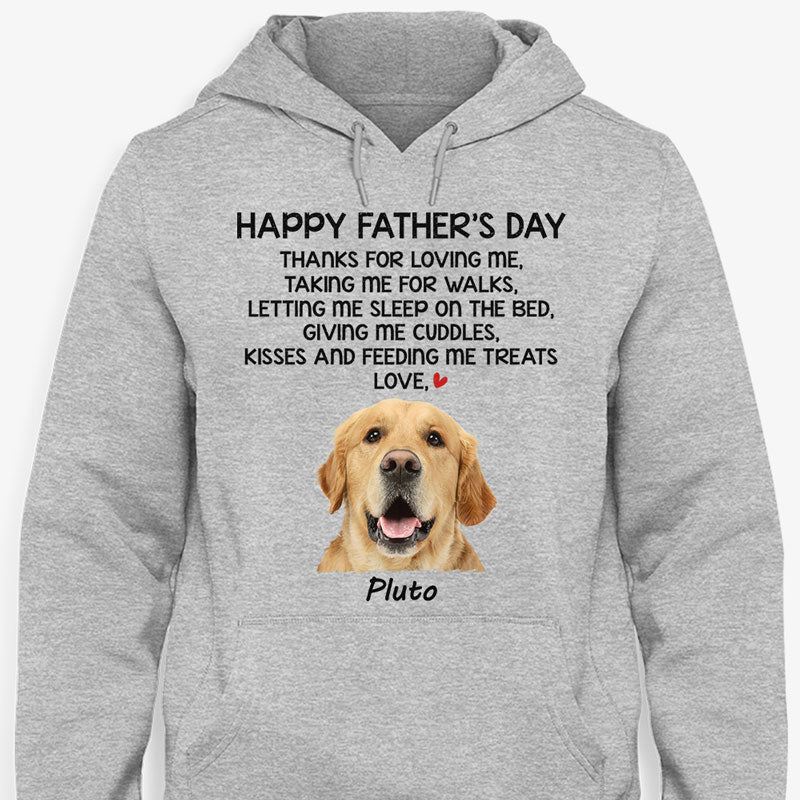 Thanks For Loving Me, Personalized Shirt, Gift for Dog Pet Lovers, Custom Photo