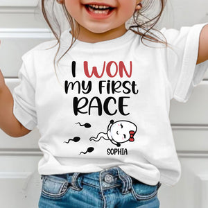 I Won My First Race, Personalized Baby Clothes, Custom Baby Onesies, Baby Shower Gifts