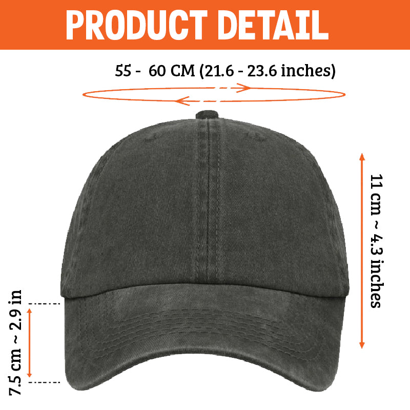 Personalized Dog Dad Clipart Washed Cap, Custom Gifts For Dog Dad, Father's Day Gift