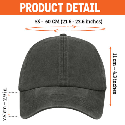 Personalized Dog Dad Clipart Washed Cap, Custom Gifts For Dog Dad, Father's Day Gift