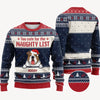 Too Cute For The Naughty List, Personalized All-Over-Print Sweatshirt, Gift For Dog Lovers