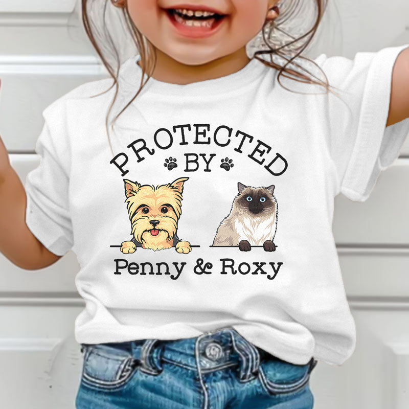 Protected By Dog Cat, Personalized Baby Clothes, Custom Baby Onesies, Baby Shower Gifts