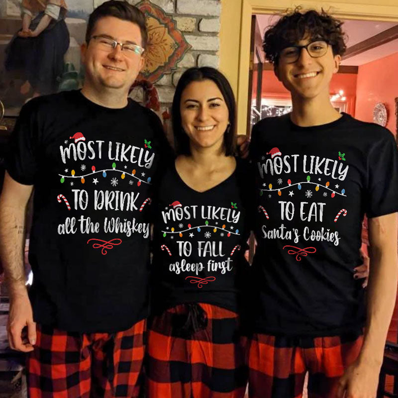 Most Likely To Shirt V2, Personalized Family Matching Shirt, Christmas Gifts For Family