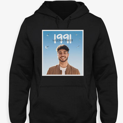 1989 Personalized Version Dark Color Crew Neck T-Shirt, Personalized T-Shirt, Custom Photo Birthday Gift