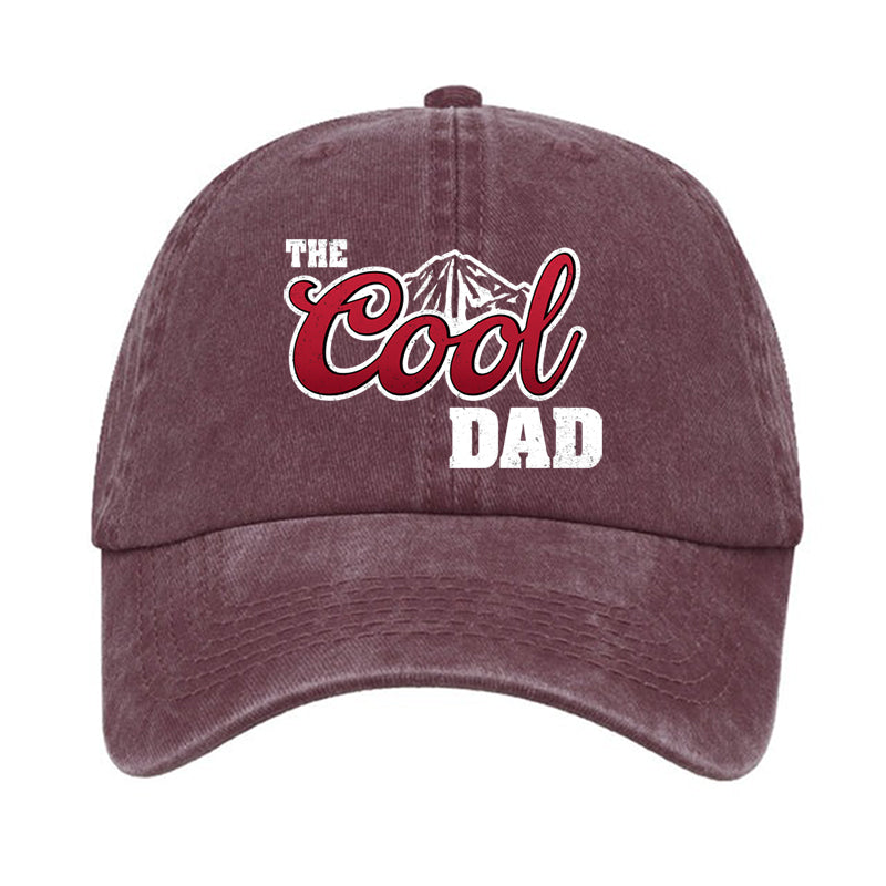 The Cool Dad Hat, Printed Vintage Cotton Washed Cap, Gifts For Dad, Gifts For Grandpa, Father's Day Gift