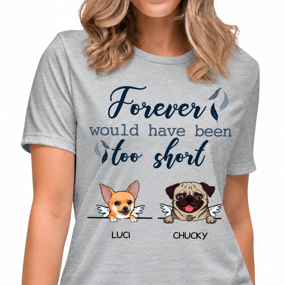 Forever Would Have Been Too Short, Custom Dog Memorial T Shirt, Personalized Gifts for Dog Lovers