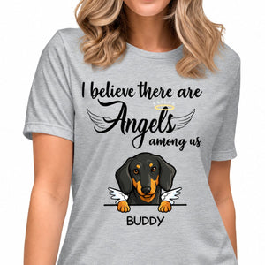 Angels Among Us, Custom Dog Memorial T Shirt, Personalized Gifts for Dog Lovers