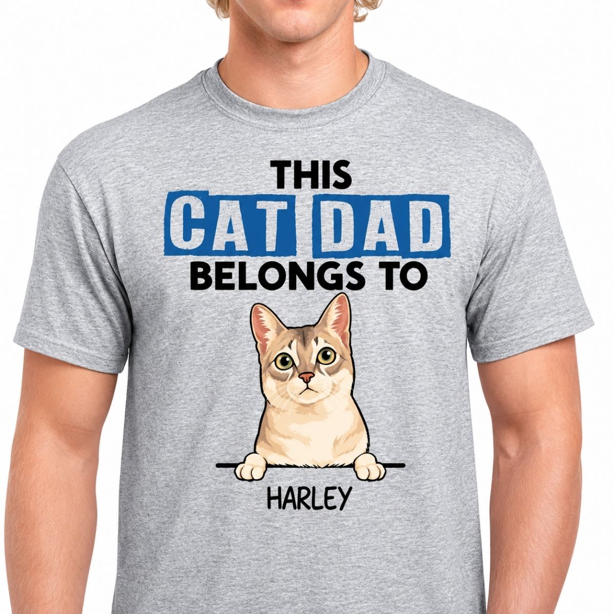 This Cat Dad Belongs To, Custom Shirt, Personalized Gifts for Cat Lovers