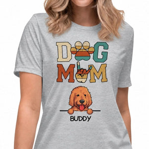 Funny dog mom shirt, personalized gift for dog lovers - Dog mom, vintage, custom t-shirt for dog lovers