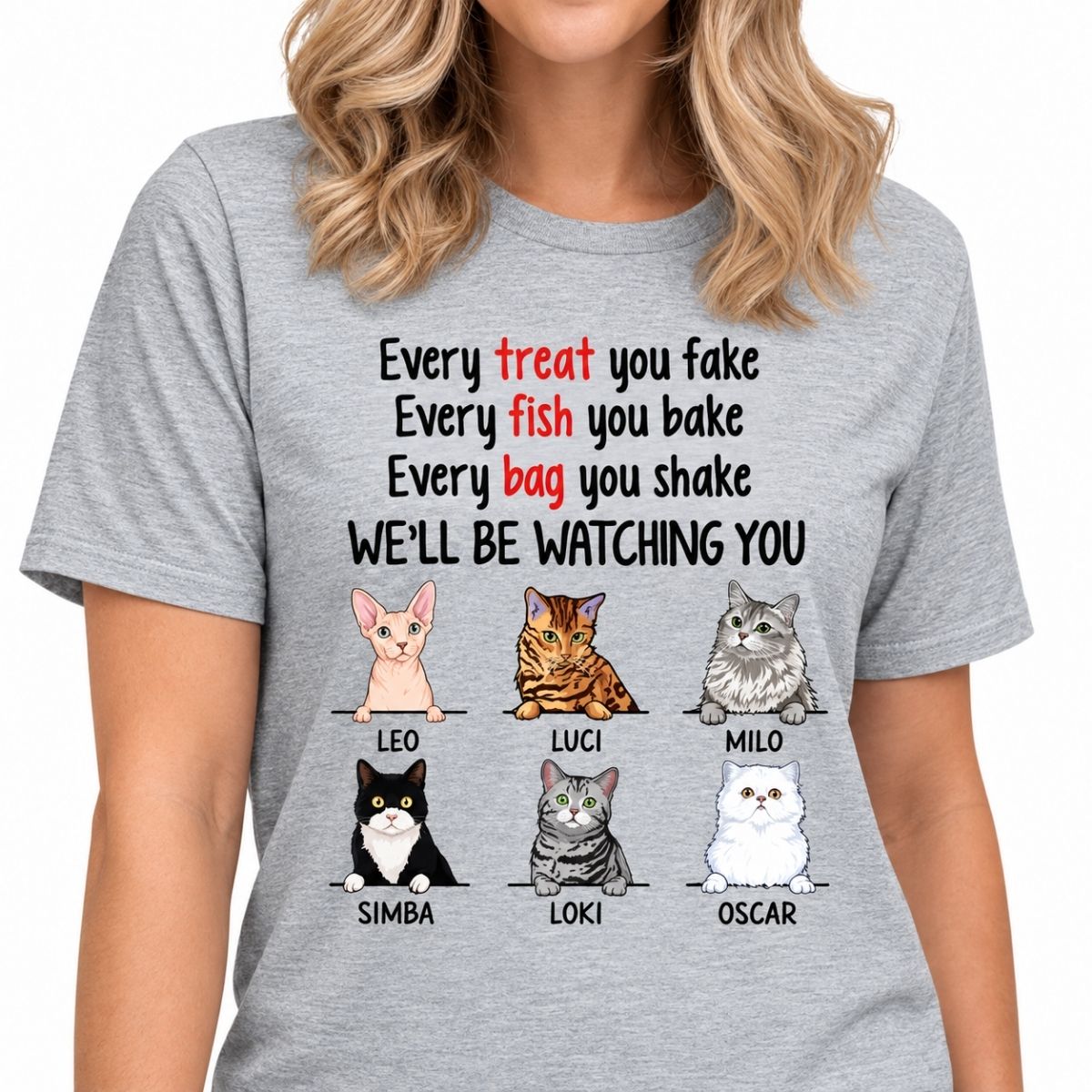 Personalized Gifts for Cat Lovers, Every Fish You Bake, Custom Cat Shirt