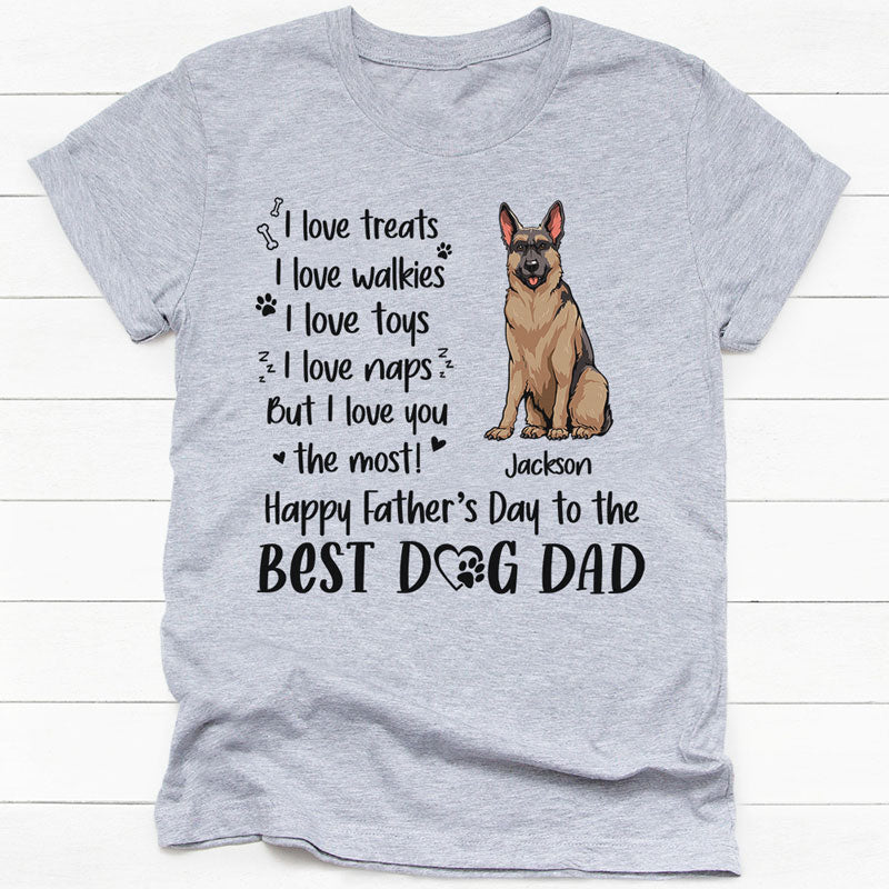 Personalized Mother's Day Dog Mom Shirt, "I Love Treats I Love Walkies", Custom Photo & Graphics