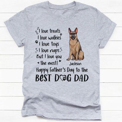 Personalized Mother's Day Dog Mom Shirt, "I Love Treats I Love Walkies", Custom Photo & Graphics