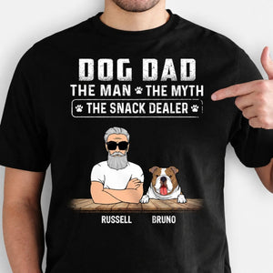 The Man The Myth The Snack Dealer, Personalized Shirt, Custom Gifts For Dog Dad