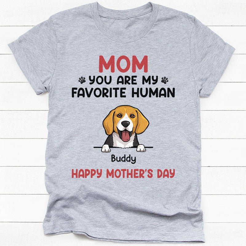 Favorite Human Personalized Dog Dad Dog Mom Shirt - Custom Graphic Tee