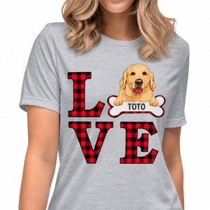LOVE, Custom T Shirts, Personalized Gifts for Dog Lovers