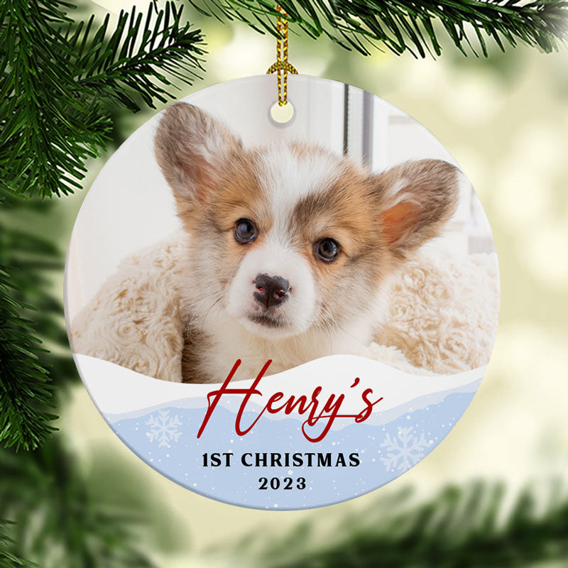 First Christmas Photo, Personalized Christmas Ornaments, Custom Photo Gift