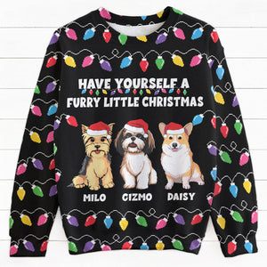 Have Yourself A Furry Christmas, Personalized All-Over-Print Sweater, Kid Sweatshirt, Ugly Sweater