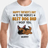 Happy Father's Day Best Dog Dad Lazy Dog, Personalized Shirt, Gifts for Dog Lovers