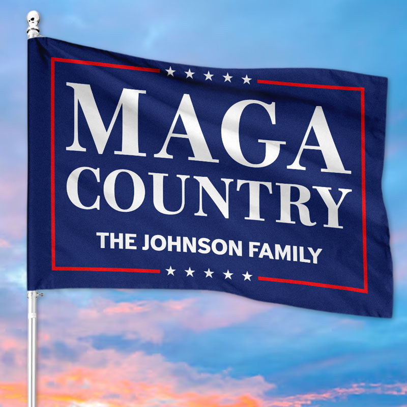Maga Country, Trump 2024, Personalized House Flag, Donald Trump Homage Flag, Gift For Trump Fan, Election 2024
