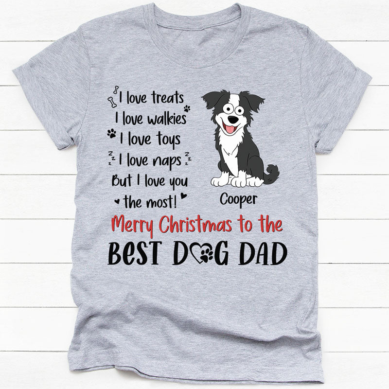 Discover I Love Treats I Love Walkies, Gift For Dog Lovers, Custom Photo Personalized T-Shirt
