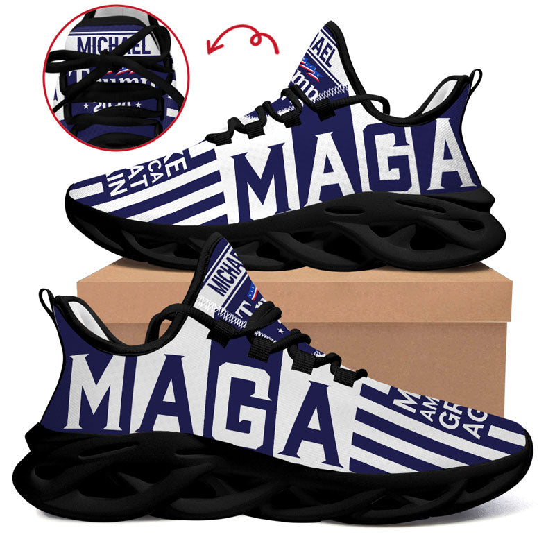 Trump MAGA Country MaxSoul Shoes, Personalized Trump Sneakers, Trump Shoes, Election 2024