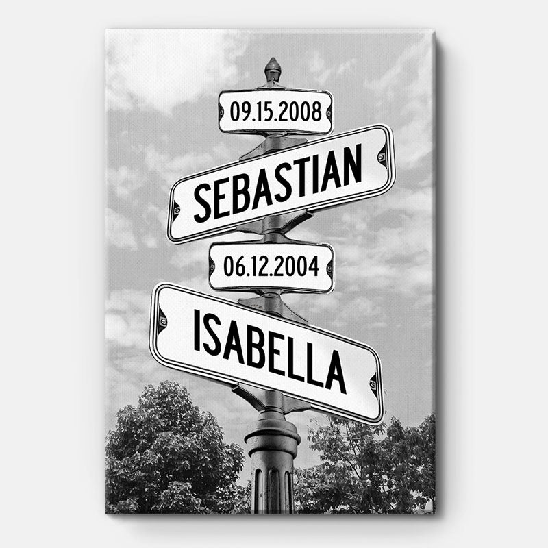 Custom Family Name Street Sign, Personalized Custom Canvas, Gift For F ...