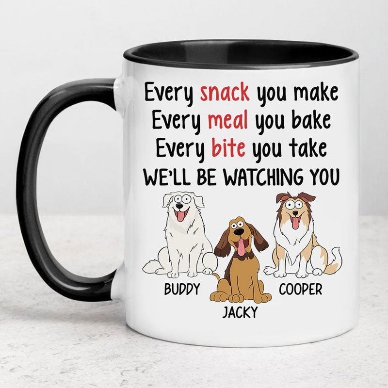 Discover Every Snack You Make Pop Eyed, Personalized Ceramic Mug, Gift For Dog Lovers