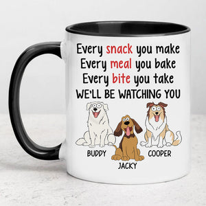 Every Snack You Make Pop Eyed, Personalized Ceramic Mug, Gift For Dog Lovers