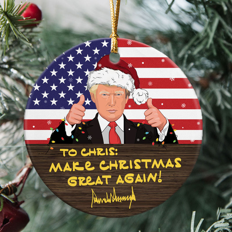 Make Xmas Great Again Trump, Personalized Ornaments, Trump Ornaments, Election 2024