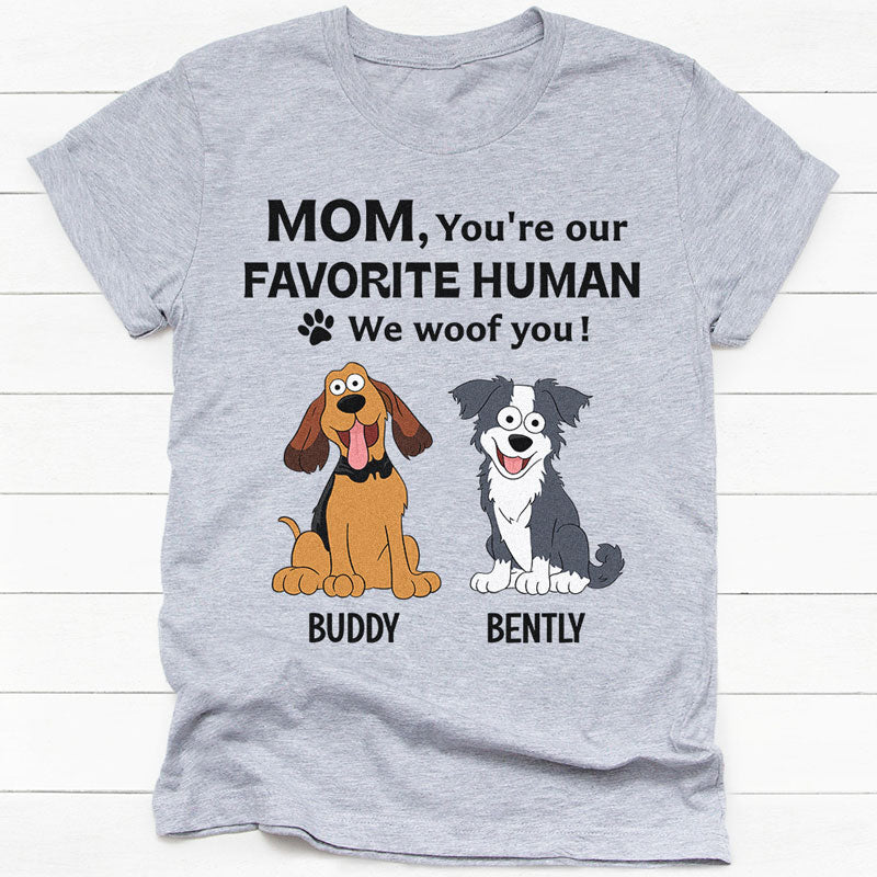 Discover You're Our Favorite Human Pop Eyed, Gift For Dog Lovers, Custom Photo Personalized T-Shirt