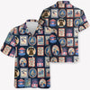 Patriotic America 250 Hawaiian Shirt, Vintage Stamp Print Button Up Shirt, 4th Of July USA, 250th Anniversary Of The USA Hawaiian Shirt