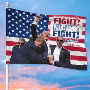 Trump Fist Pump Flag, Donald Trump Shooting Rally Tapestry, Election 2024