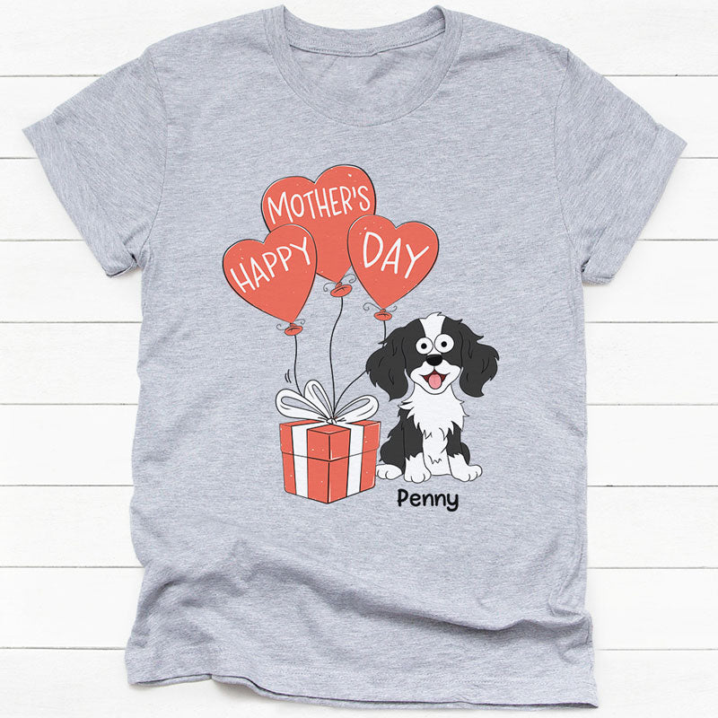 Happy Mother's Day Dog Balloon Pop Eyed, Personalized Shirt, Gift For Dog Lovers