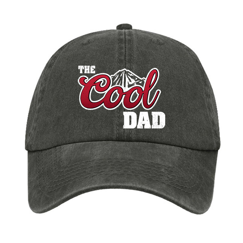 The Cool Dad Hat, Printed Vintage Cotton Washed Cap, Gifts For Dad, Gifts For Grandpa, Father's Day Gift