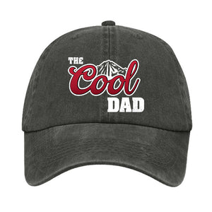 The Cool Dad Hat, Printed Vintage Cotton Washed Cap, Gifts For Dad, Gifts For Grandpa, Father's Day Gift