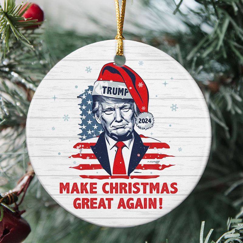 Make Xmas Great Again Santa Trump, Personalized Ornaments, Trump Ornament, Election 2024