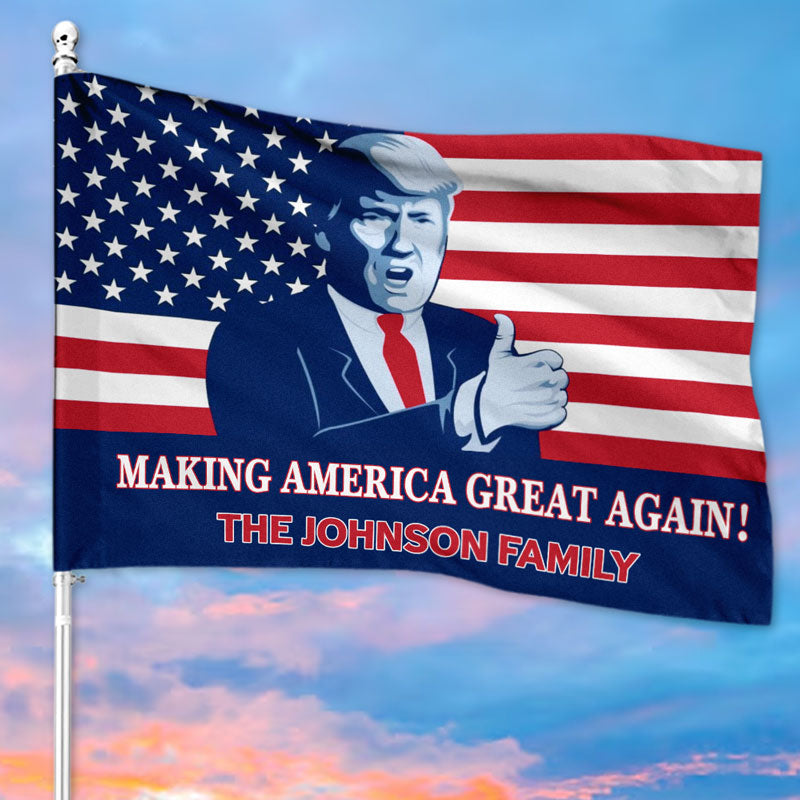 Make America Great Again Trump, Personalized House Flag, Home Decoration, Election 2024