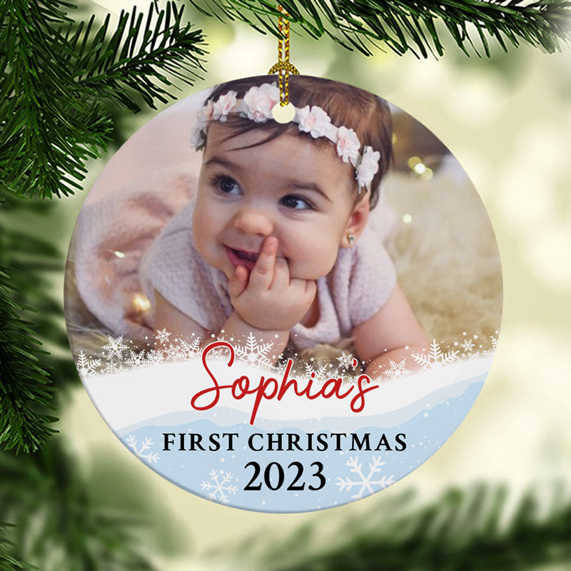 First Christmas Grandparent, Baby's First Christmas, Personalized Christmas Ornaments, Custom Photo Gift