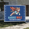 Harris Walz Superhero Cat, Personalized Yard Sign, Kamala Harris Sign, Vote Kamala, Election 2024