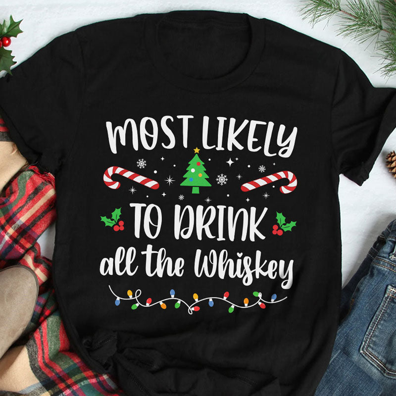 Discover Most Likely To Shirt, Custom Christmas Gifts For Family Personalized Family T-Shirt