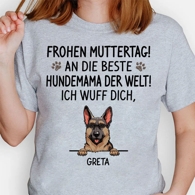 Schönen Muttertag, Beste Hundemama, Ich Belle Für Dich, Individuelles Shirt Für Hundefreunde, Personalisierte Geschenke, Wunderschöne Muttertagsgeschenke