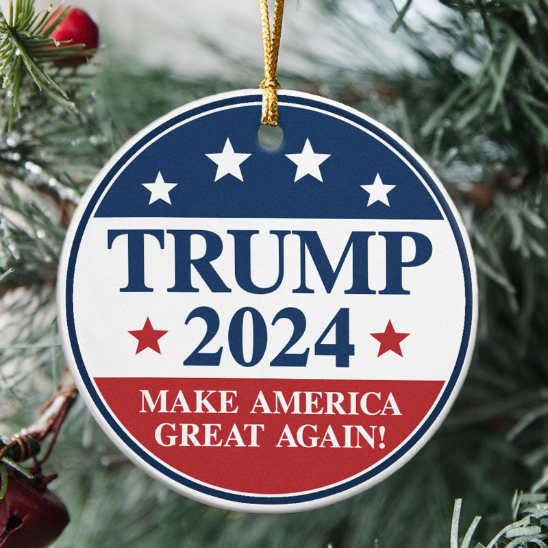 Trump 2024 Make America Great Again, Personalized Ornaments, Trump Ornament, Election 2024